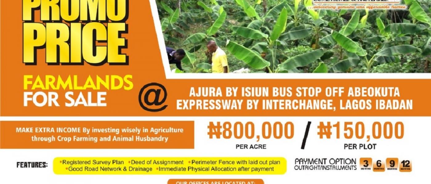 Farmland for Sale at Epe, close to ST. Augustine University ,Epe, Lagos, Nigeria